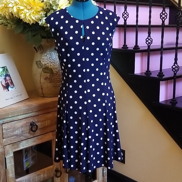 Lauren Ralph Lauren Dresses & Skirts - Lauren Ralph Lauren Polka Dot Dress - SZ 6